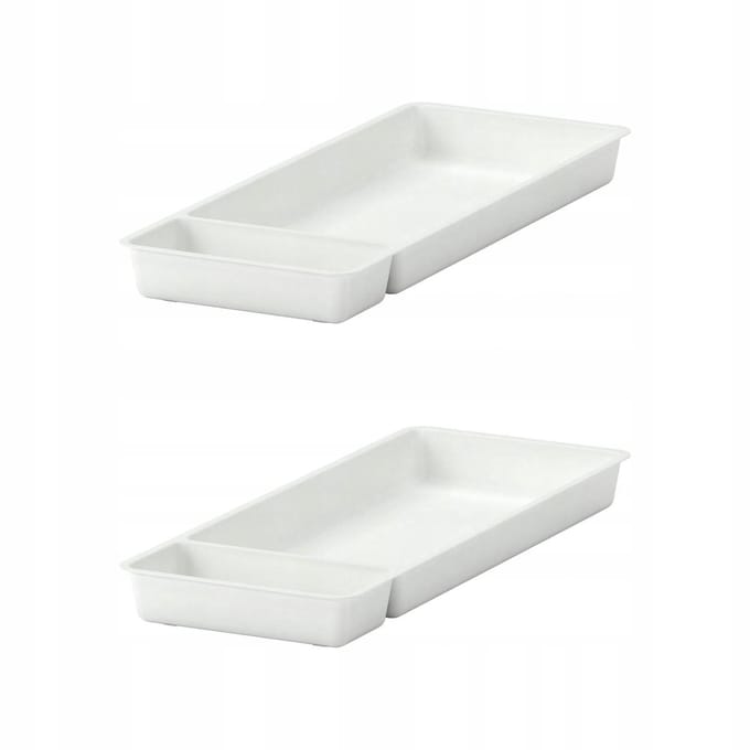 2x Merkloze Lade Organizer - Wit 20x50 cm