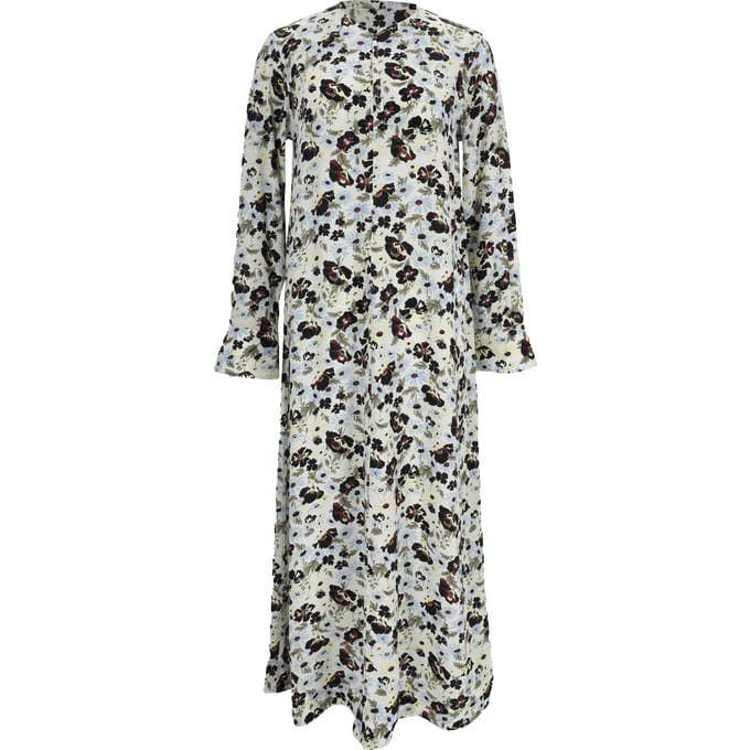 Ganni crêpe maxi-jurk met bloemenprint van viscose
