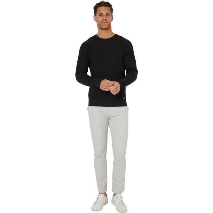 Threadbare Herentrui met Staleyhall-logo (Zwart)