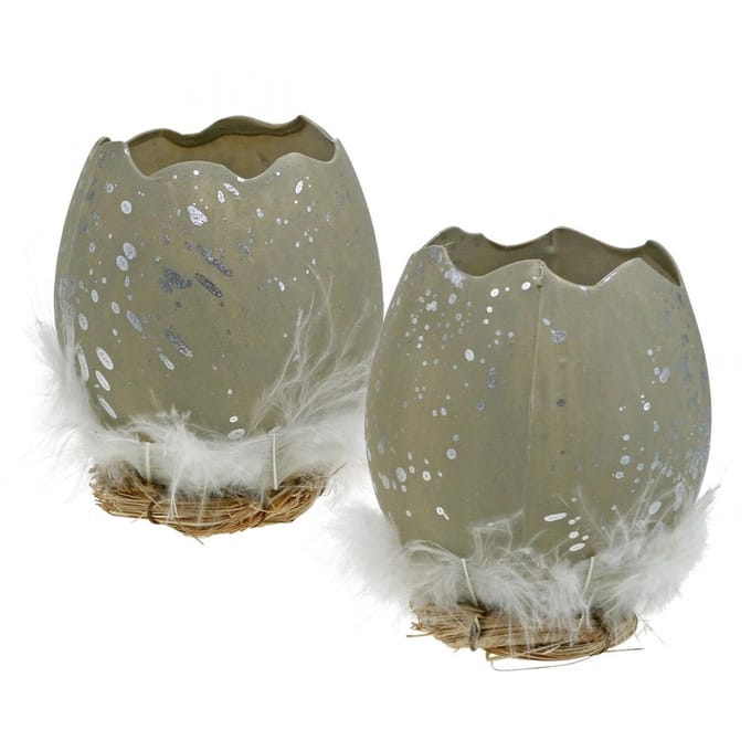 Ei om te decoreren, Pasen, deco eierhelft, lentedecoratie Ø8cm H10cm g