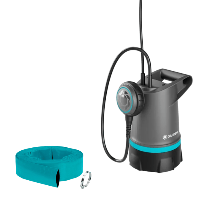 GARDENA Dompelpomp Helderwater 20000 Basic – 20.000 liter/uur – 0,9 bar met platte slang