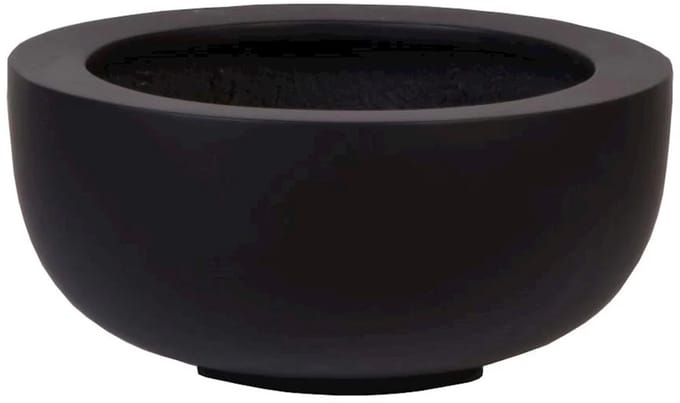 Bloempot Ducos | Zwart | Set van 2 | Ø33 x H15 cm