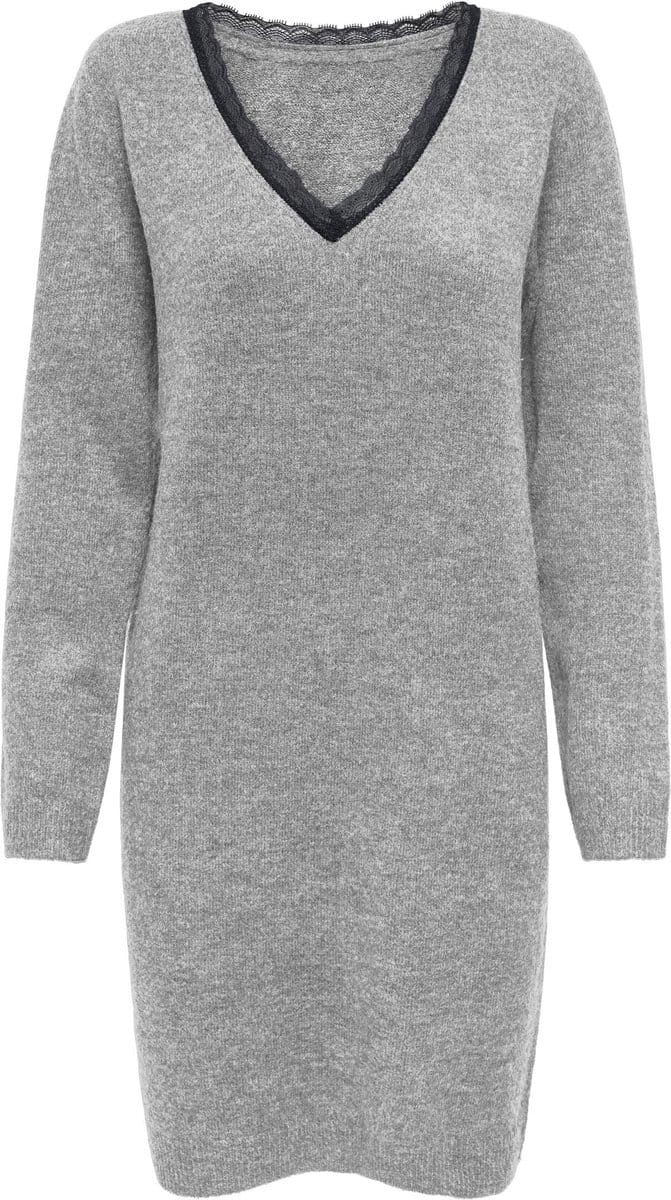 ONLY - ONLTAMMY LS REVERS LACE DRESS BF KNT - Dames - Mini jurken