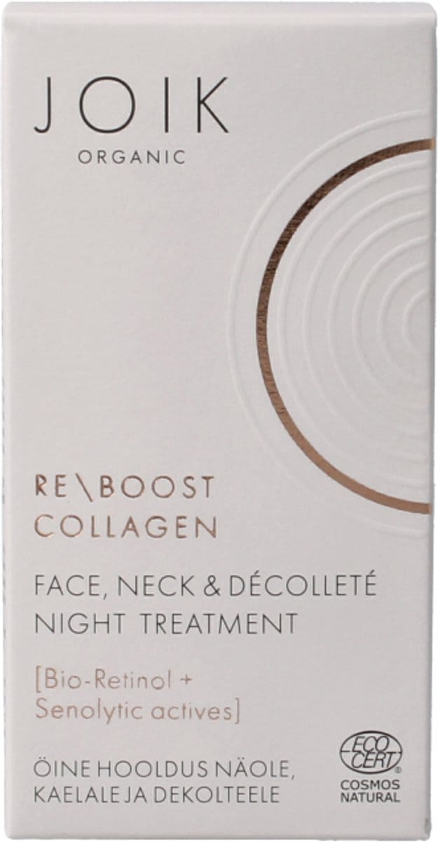 JOIK Organic - Re-Boost Collagen Face - Neck & Decollete Night Treatment - 50 ml