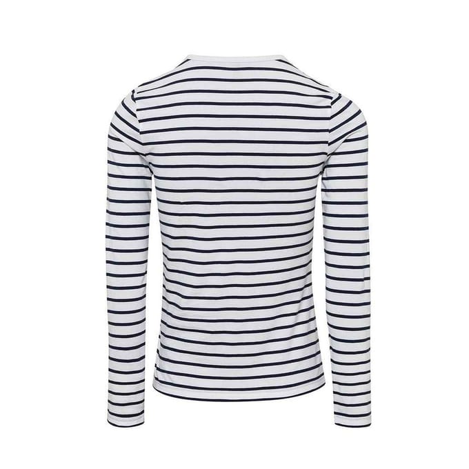 Premier Dames/Dames Lang John Roll Mouw T-shirt (Wit/Zwaar)