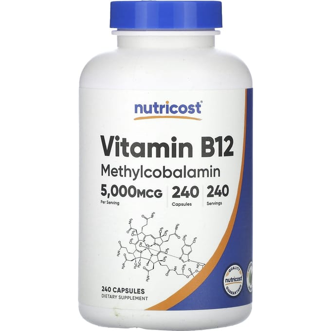 Vitamine B12, 5.000 mcg, 240 Capsules