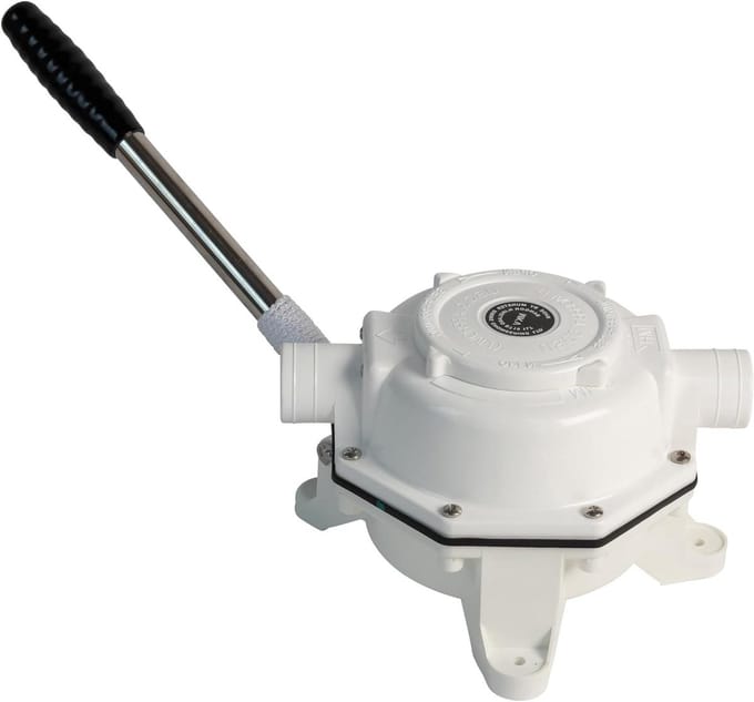 Sanitaire Pomp - Afvalverwerking - Boot Onderhoud - Geurbestendige Afdichtingen - 175 GPM - Wit