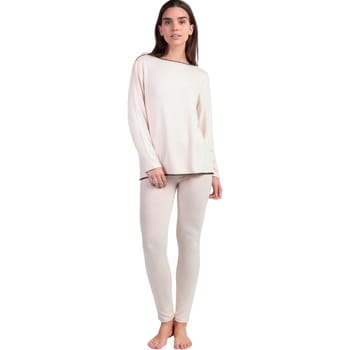 Setjes Admas Pyjama legging top lange mouwen ronde hals Elegant Op Home