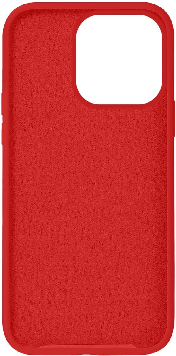 Jaym, Hoesje geschikt voor Apple iPhone 15 Pro Max - Siliconen MagSafe met Microvezel, Rood