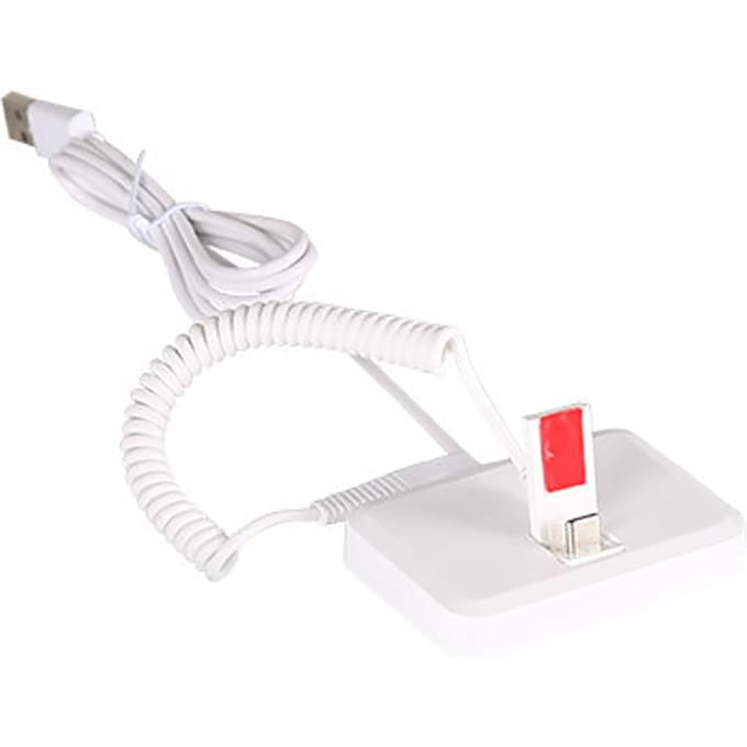 Diefstalbestendige Displaystandaard 2 in 1 Veilig Opladen Stevige Verbinding Diefstalbestendige Beveiligingsdisplayhouder white