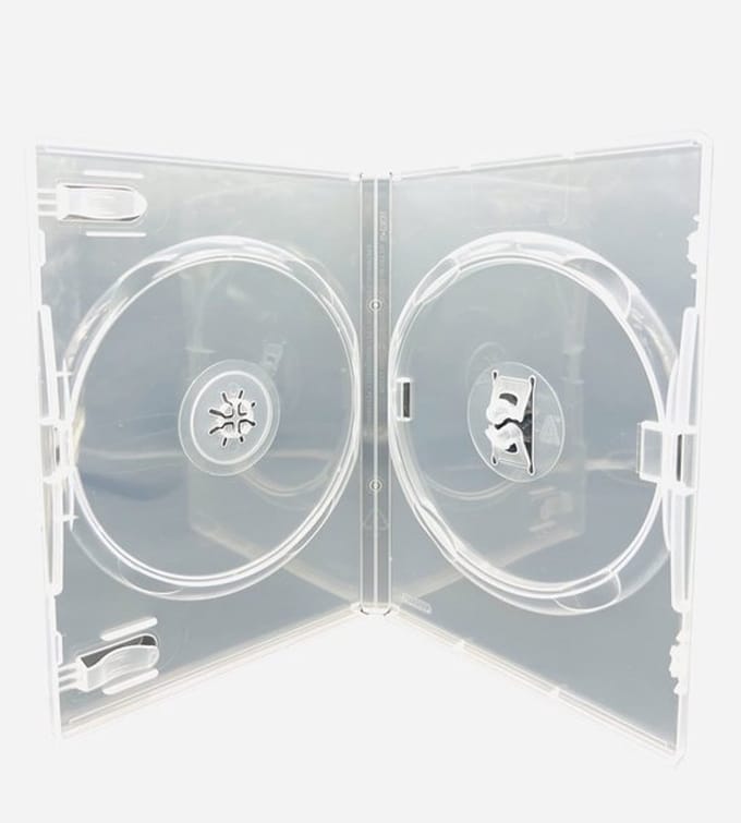 Allecto - Double Dvd Case - Transparant 14mm voor 2 Schijven - Set
