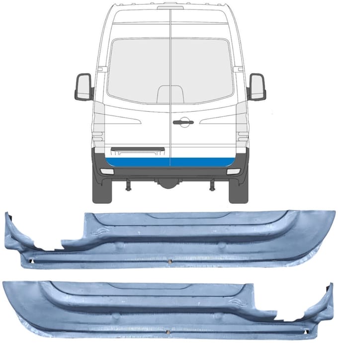 Reparatie plaatwerk achterste deuren voor Volkswagen Crafter 2005-2017