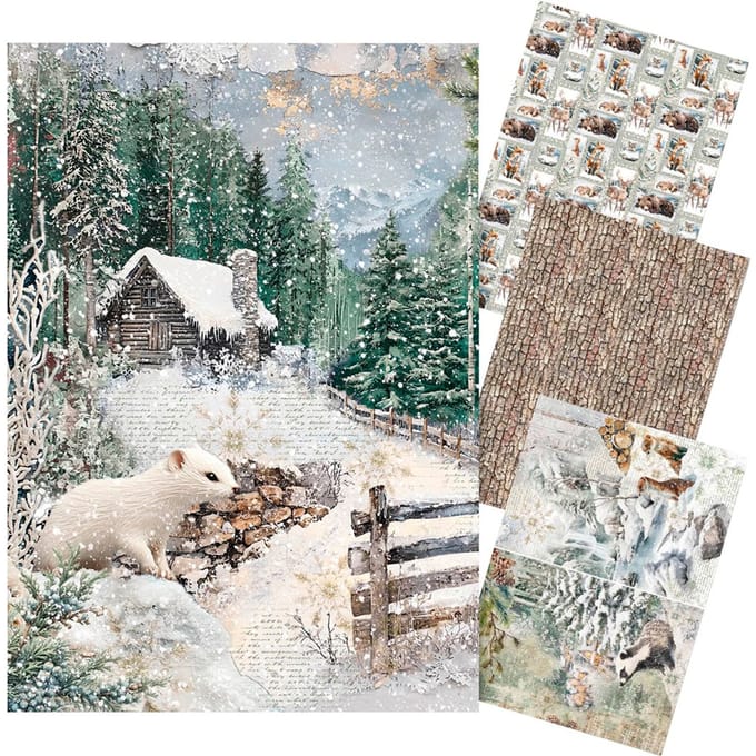 Motief strozijde assortiment "Forest Tales", set van 4