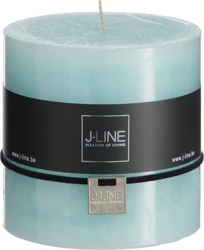 J-Line cilinderkaars - blauw - 80U - 6 stuks