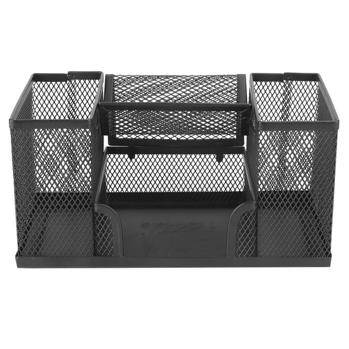 Porte-crayons multifonctionnel Combiné Porte-stylos Pot à crayons de bureau black