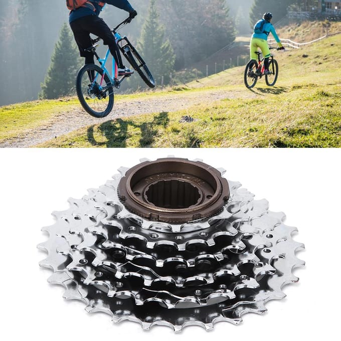 Roue Libre Arrière de Vélo Chromée Accessoire de Remplacement pour VTT 6 vitesses gray