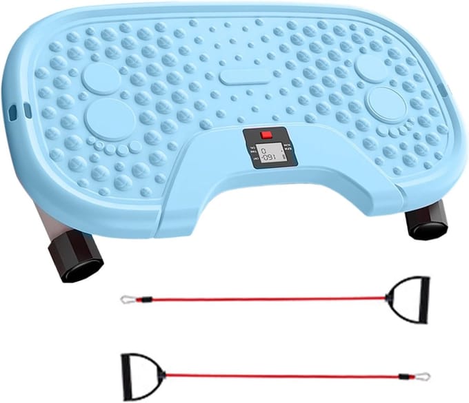 Beenoefenaars - Stille stepper - Full body workout - Schokabsorberend ontwerp - 55.5 x 30.5 cm - Blauw
