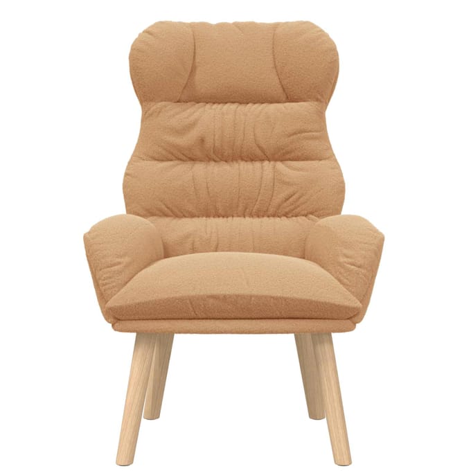 vidaXL Fauteuil Beige 69 x 74 x 93 cm Sherpa Stof