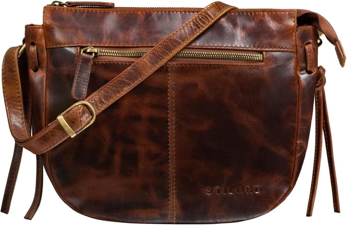 Leren Handtas Dames Vintage Schoudertas Verstelbare Band