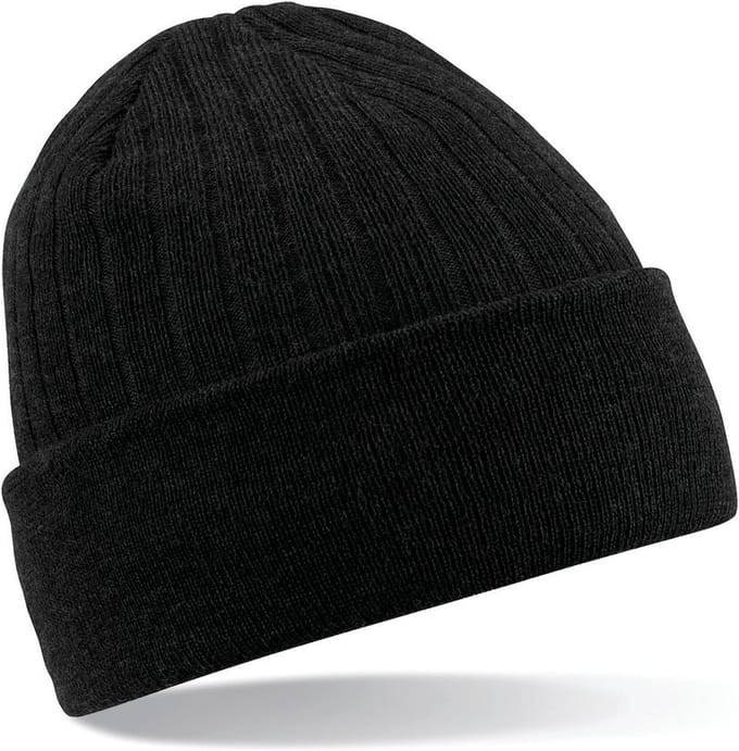 Beechfield Beanie Wintermuts - zwart - volwassenen - dames/ heren - warme muts