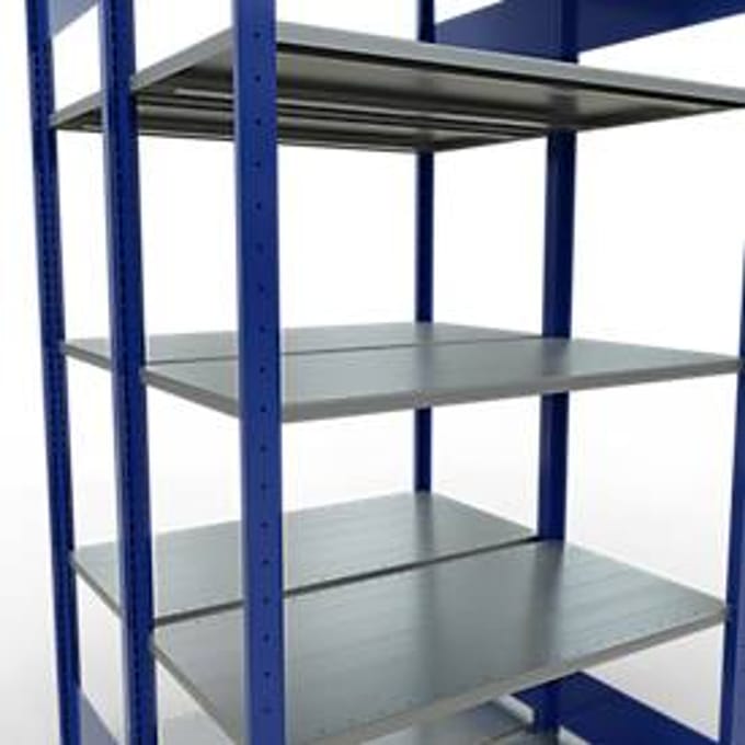 SCHULTE Lagertechnik - Boutloze dubbele bodemplank type 150 - 2000x1000x2x500 mm 2x5 legborden