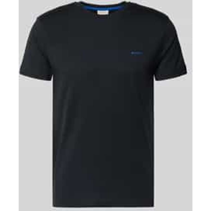 Gant overhemd strepen blauw korte mouw