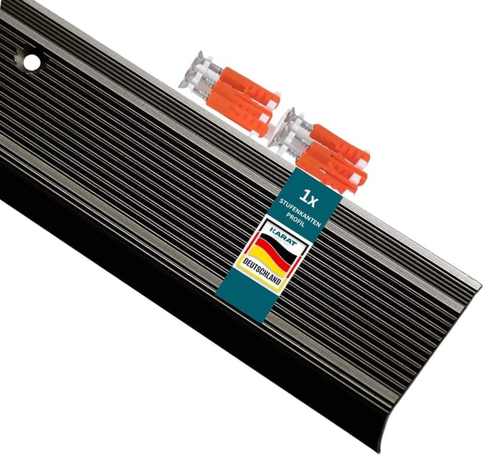Traprandprofiel L-vorm - Geperforeerd profiel - Trap afwerking - Geanodiseerd brons - 100 cm 3 x 2 cm