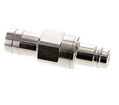 Vernikkeld Messing DN 15 Luchtkoppeling Insteeknippel 25 mm Slangpilaar Double Shut-Off