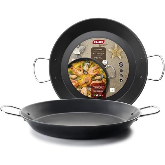IBILI - Poêle à paella Inducta, 28 cm, Acier, Antiadhésif, 2 portions