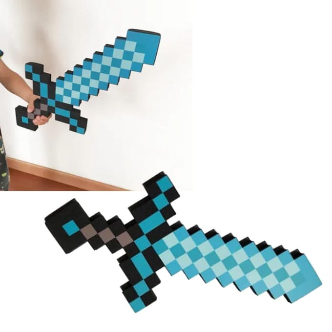 Diamantzwaard Veilig Zacht EVA Diamantschuimzwaard voor Spelthemafeestkostuumaccessoires blue
