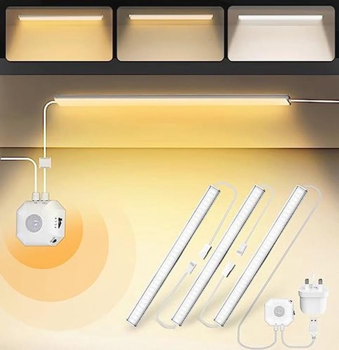 Onder Kast Keuken Verlichting met Bewegingssensor en 3 Kleuren Lichten