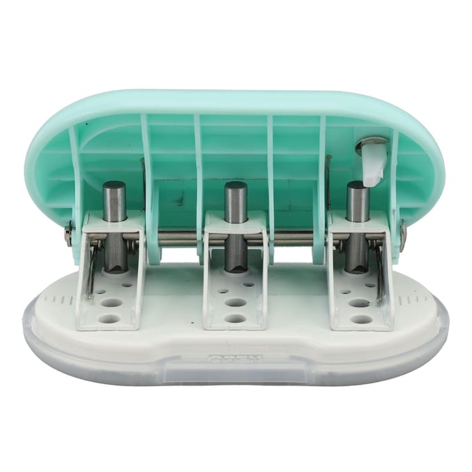 3-gaats perforator DIY Mini Handheld Papierpons Losse Blad Handmatige Ponsmachine voor Thuis Studentenhuisvesting roze