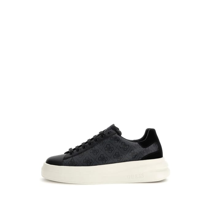 Monogram Platform Sole Sneakers - Black