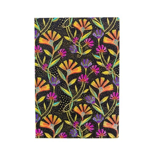 Paperblanks cahier, wild flowers, softcover flexi, formaat midi 12 x 17,5 cm, blanco