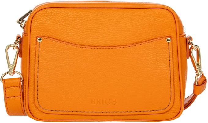 BRIC'S Leren Schoudertas Gondola Magnolia Bag Citrus Oranje