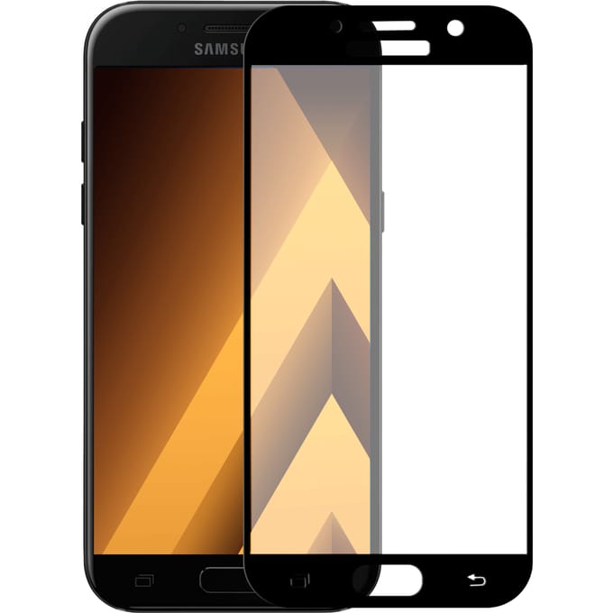Samsung Galaxy A5 2017 screenprotector gehard glas Edge to Edge - Zwart