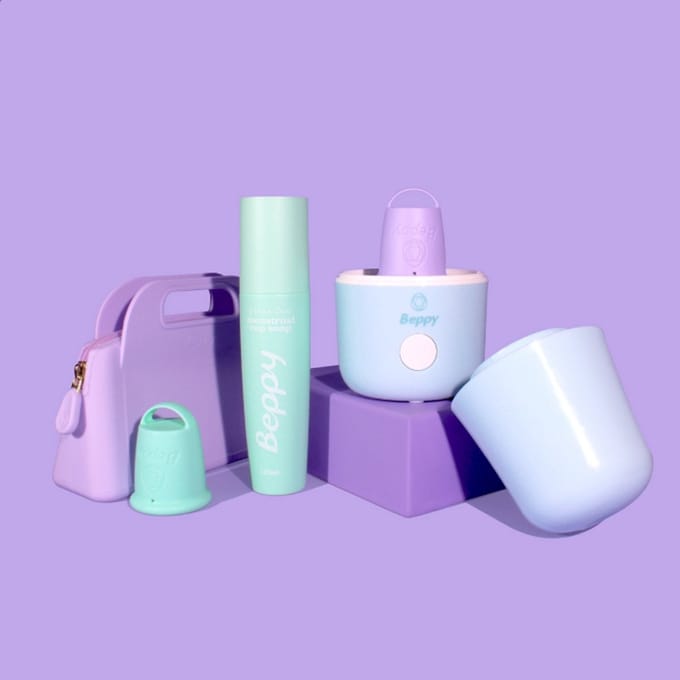 Beppy - Menstruatieset Wonder - 2 Menstruatiecups, Natural Cup Soap & Sterilizer