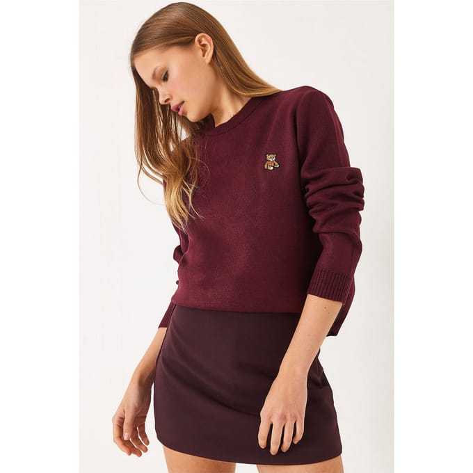Geborduurd Crewneck Trui