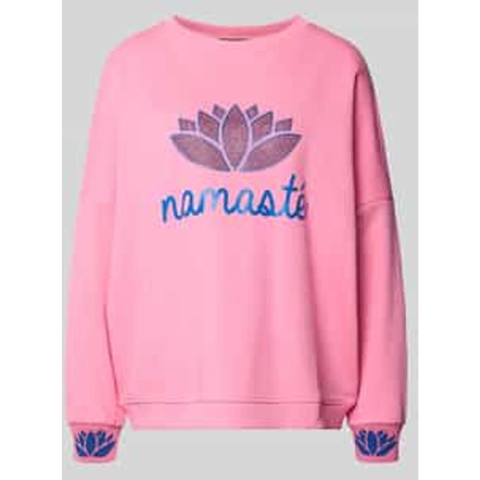 Oversized sweatshirt met geribde boorden