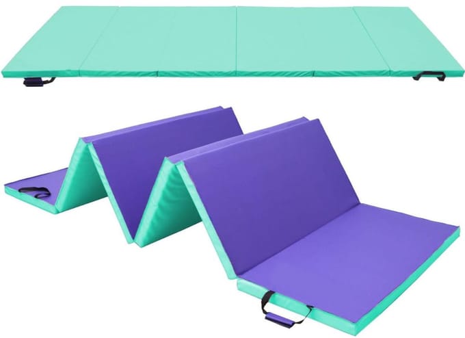 CRLYN® Turnmat Kinderen - Airtrack - Mint Paars