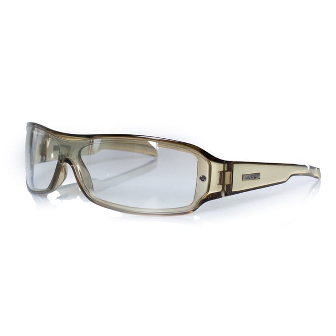 Gucci, Oliver groene vintage schild zonnebril