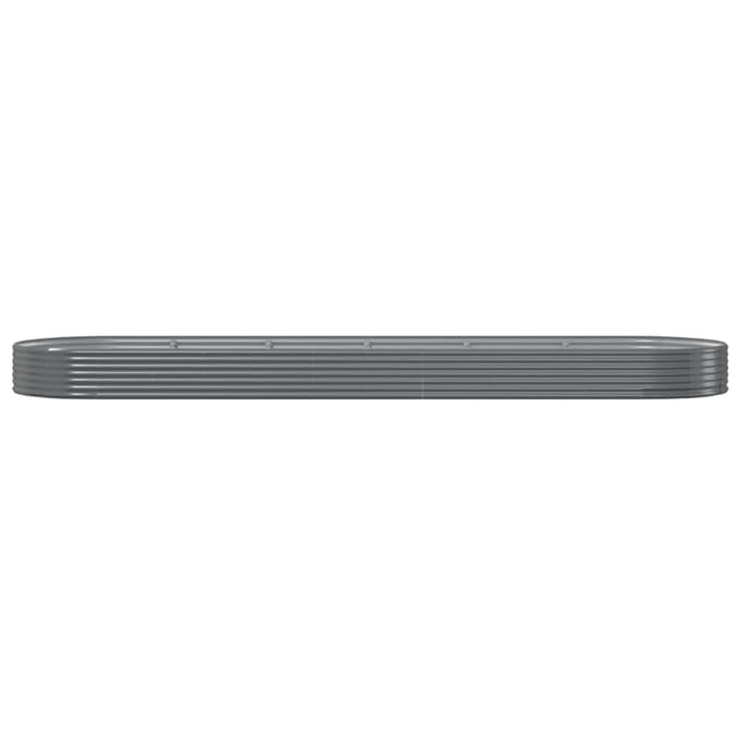 vidaXL - Plantenbak - 523x140x36 - cm - gegalvaniseerd - staal - grijs