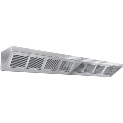 GGM Gastro Wandhaube - 3000mm - mit Filter & Lampe Zilver