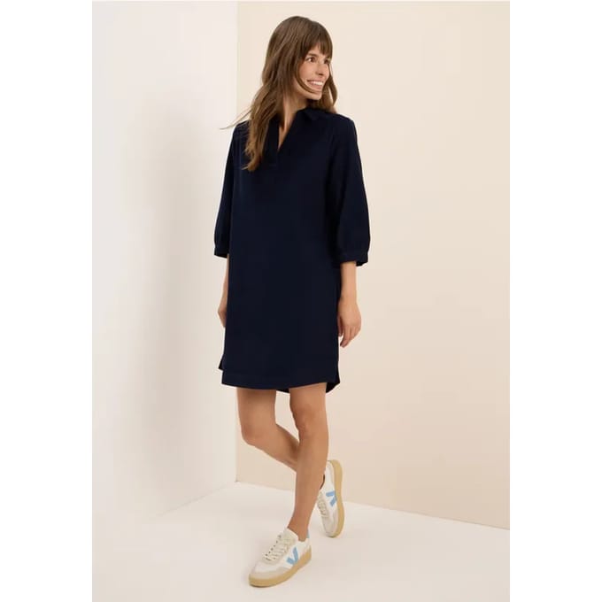 Corduroy jurk in effen kleur