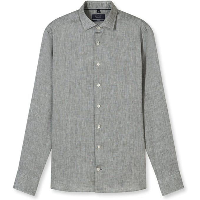 OLYMP Signature Casual Overhemd, Tailored Fit, Kent, Lindegroen