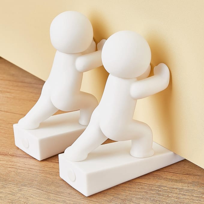 Unyqoos® Decoratieve deurstopper set van 2 voor bescherming van vloeren en deuren
