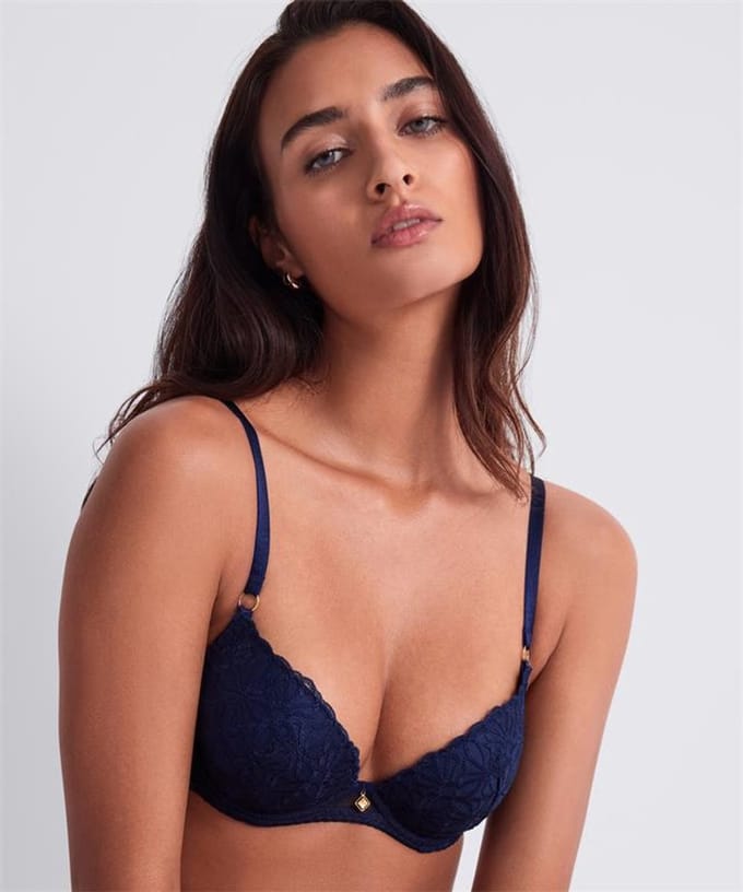 Aubade Secret Memories Push-Up Bh 6FN08 Deep Blue - maat EU 75E / FR 90E