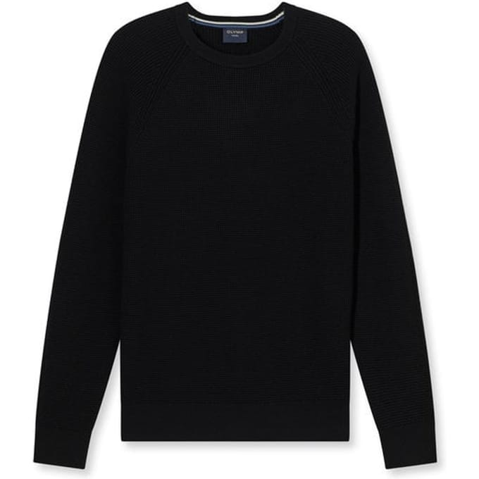 OLYMP Casual Breisel, Regular Fit, Zwart