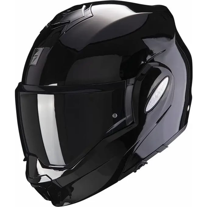 Scorpion Exo-Tech Evo Solid Zwart Systeemhelm - Maat L - Helm