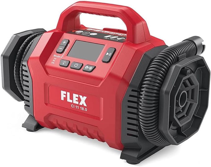 Accucompressor 12/18V met Adapter - Draagbare Compressor voor Professionals